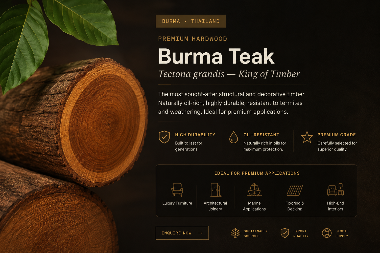 Burma Teak