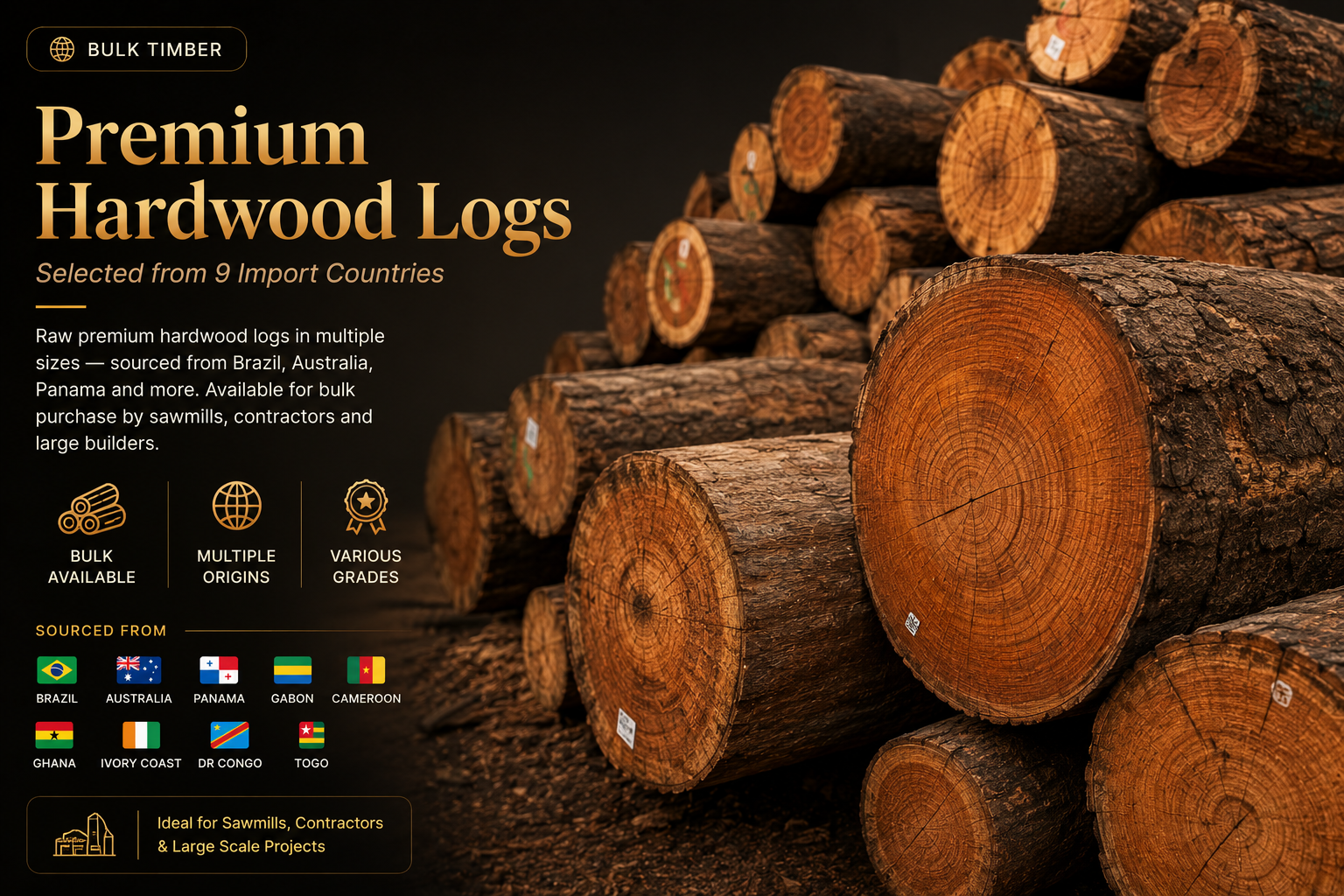 Premium Hardwood Logs